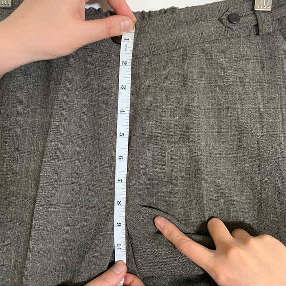 Grey Cropped Pants back Stretch Slim fit - Picture 4 of 8